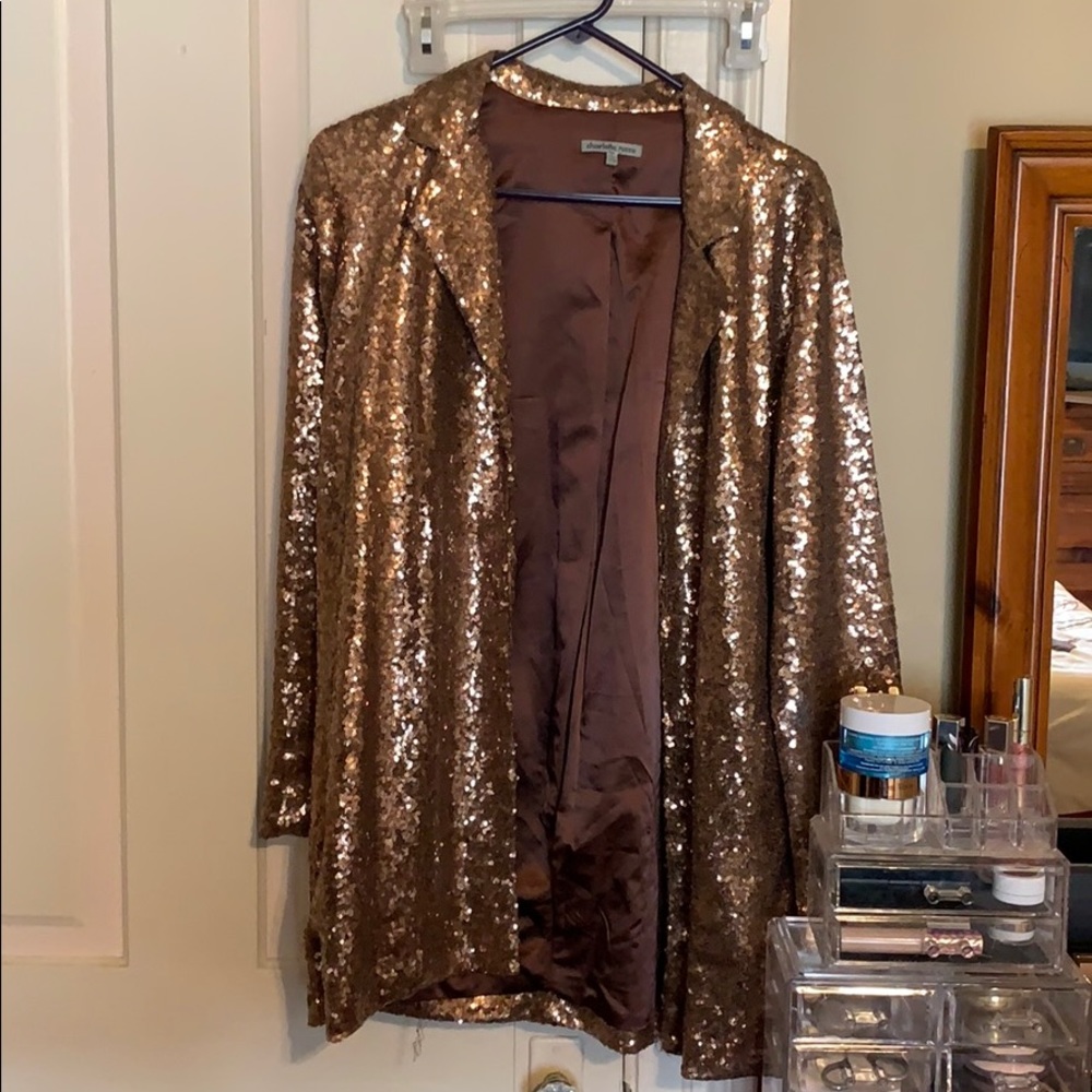 Sequined blazer and shorts